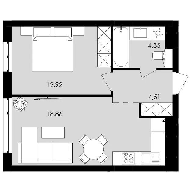 1 кім квартира в Авалон Холідей від власника Сокольники - изображение 3