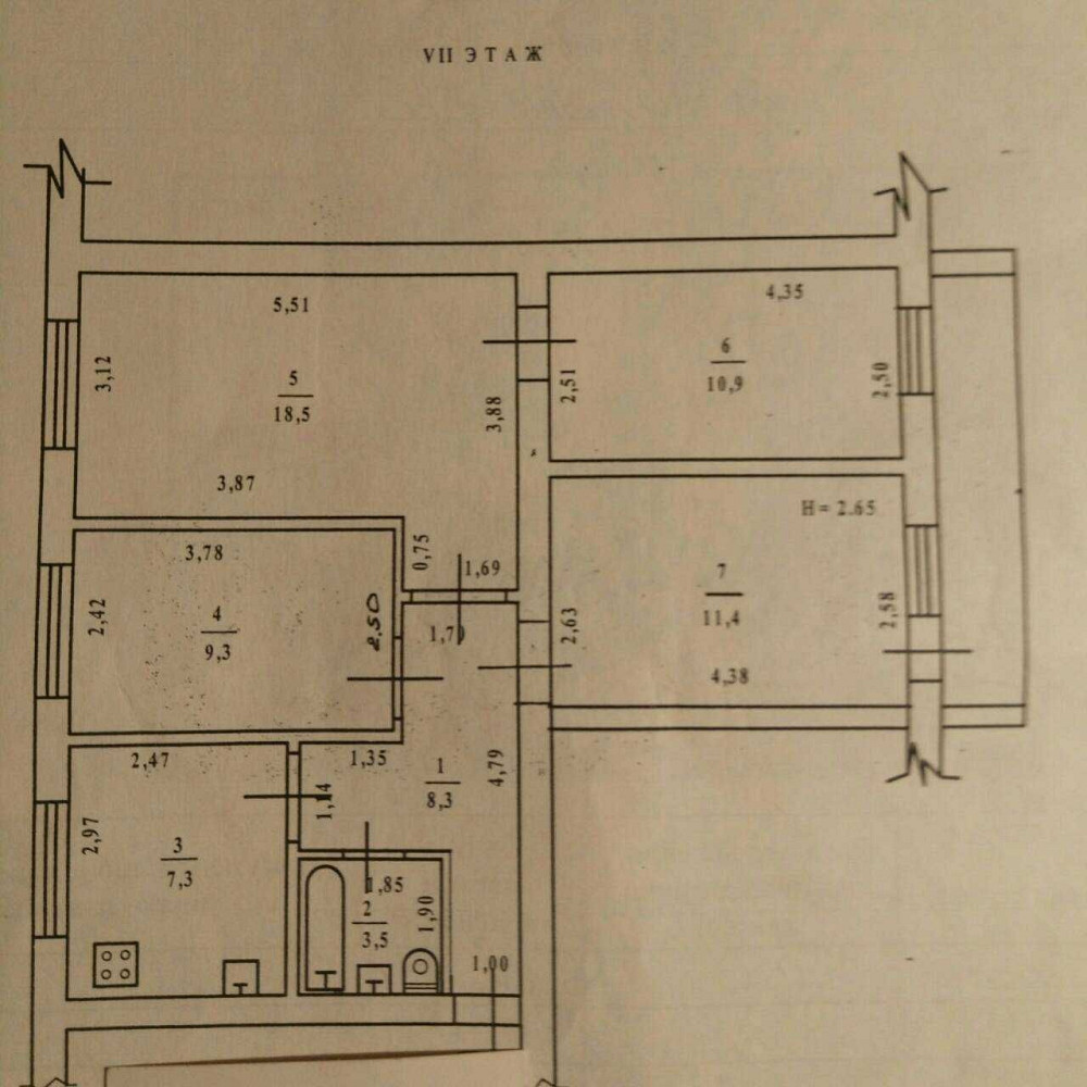 4 комн. Черемушки, 7/9 эт кирпичный дом. Одеса - зображення 8