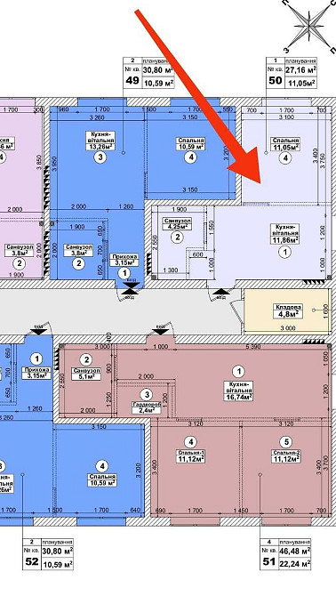 1 ком стандарт 27 м2 Санвіль Парк біля Петрівський квартал Святопетрівське (Києво-Свят.р-н) - зображення 2