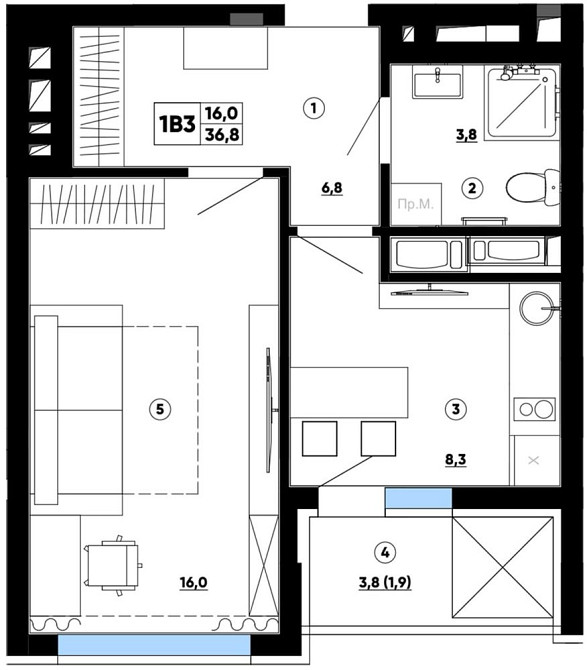 Затишна 1к квартира в ЖК «Paradise Avenue» з вигідним розташуванням Вишневое - изображение 3