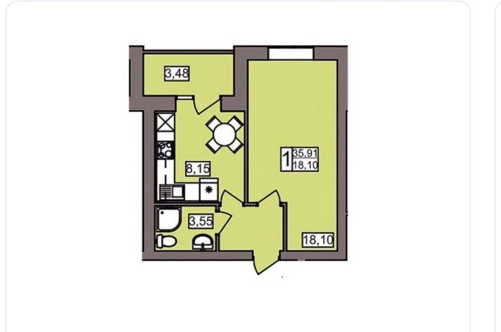 Найдешевша 1 кімнатна квартира Хмельницький - зображення 2