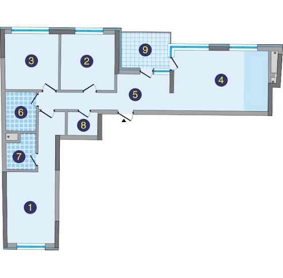 Видова квартира по вул. Осокорська, 2а, ЖК «Зарічний» Киев