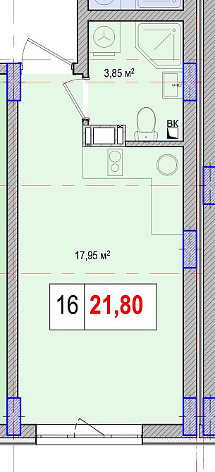 Смарт-квартира 21,8 м2 на Мансарді Теремки 2 за 11361 $! АКЦІЯ! Київ - зображення 2