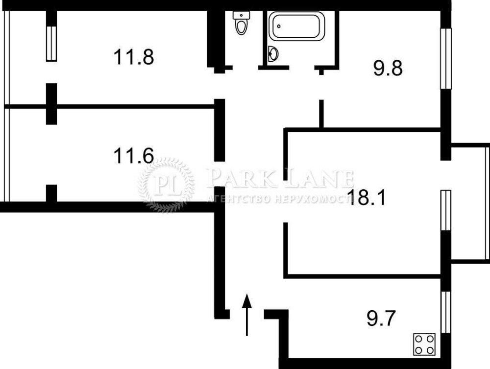 Найдешевша 4к квартира, р-н Дарницький, вул. Привокзальна, 849$/кв.м.! Киев - изображение 2