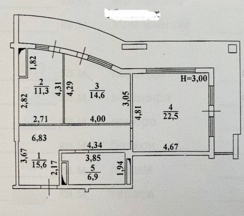Таирова. Новострой 80 м. Кухня 23 м и 2 комнаты. Начат ремонт. Одесса - изображение 3