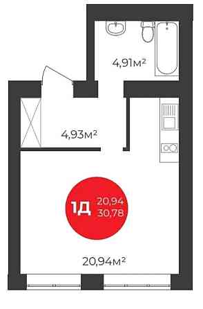 Продаж 1к студії ЖК Молодість Ірпінь