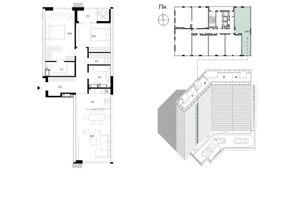 3к,"Русанівська Гавань", Продаж, Будинок 13-17 Без%. Київ - зображення 1