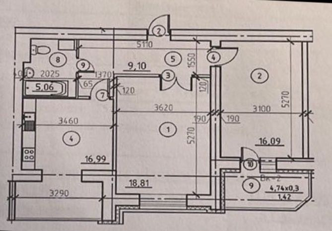 Двокімнатна квартира в новобудові Сумы - изображение 3
