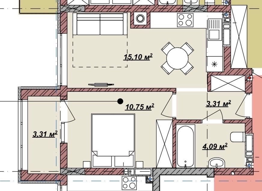 Продаж квартири 37м.кв. ЖК В4 Ужгород - изображение 3