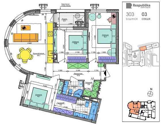 продаж квартири в Республіка ЖК, велика 4х кімнатна, видова Київ