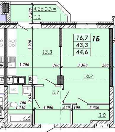 Продам 1-ну квартиру. Сучасний ЖК. 700$ кв. м. Розтермінування Одесса
