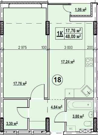 Однокімнатна квартира в Дарницькому районі біля  Парку Київ