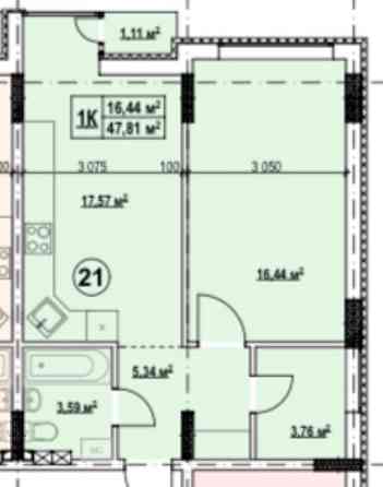 Однокімнатна квартира біля лісу! Комісія 0%. Київ