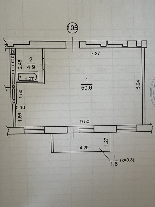 Продаж двокімнатноі квартири від власника Слобожанське - зображення 1