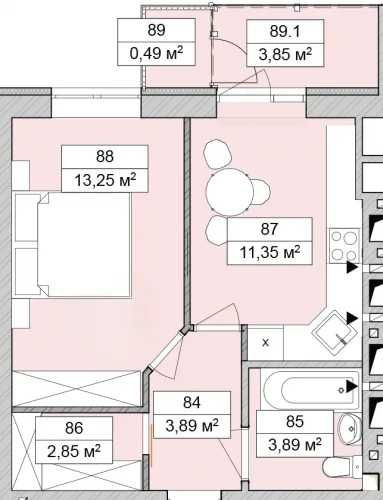 Без комісії! Вишневе, ЖК Атмосфера лайф, 1-к квартира площею 38 кв.м. Вишневе - зображення 4