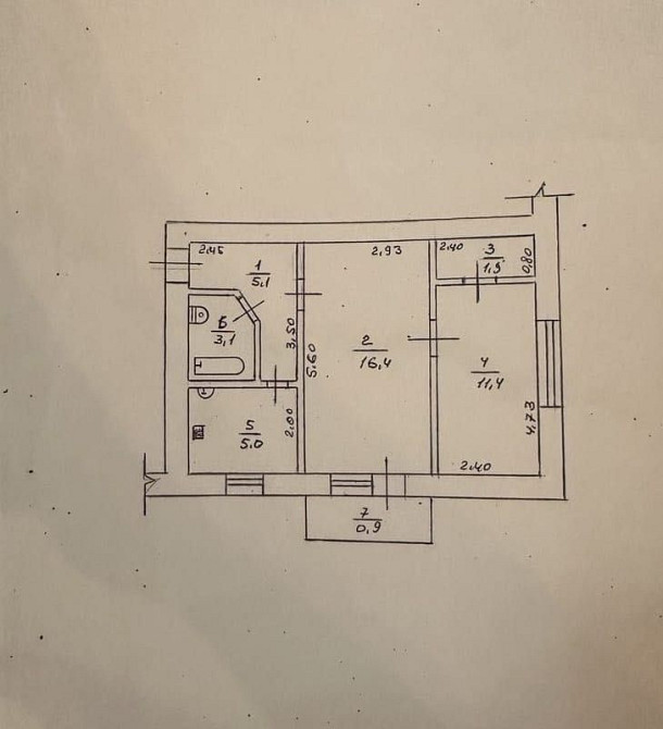 Двокімнатна квартира  м.ЦЕНТР .3 поверх . Прилуки - изображение 2