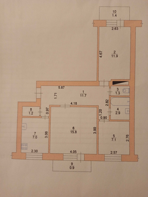 3-кімнатна квартира по вулиці Садовий бульвар Шостка - зображення 1