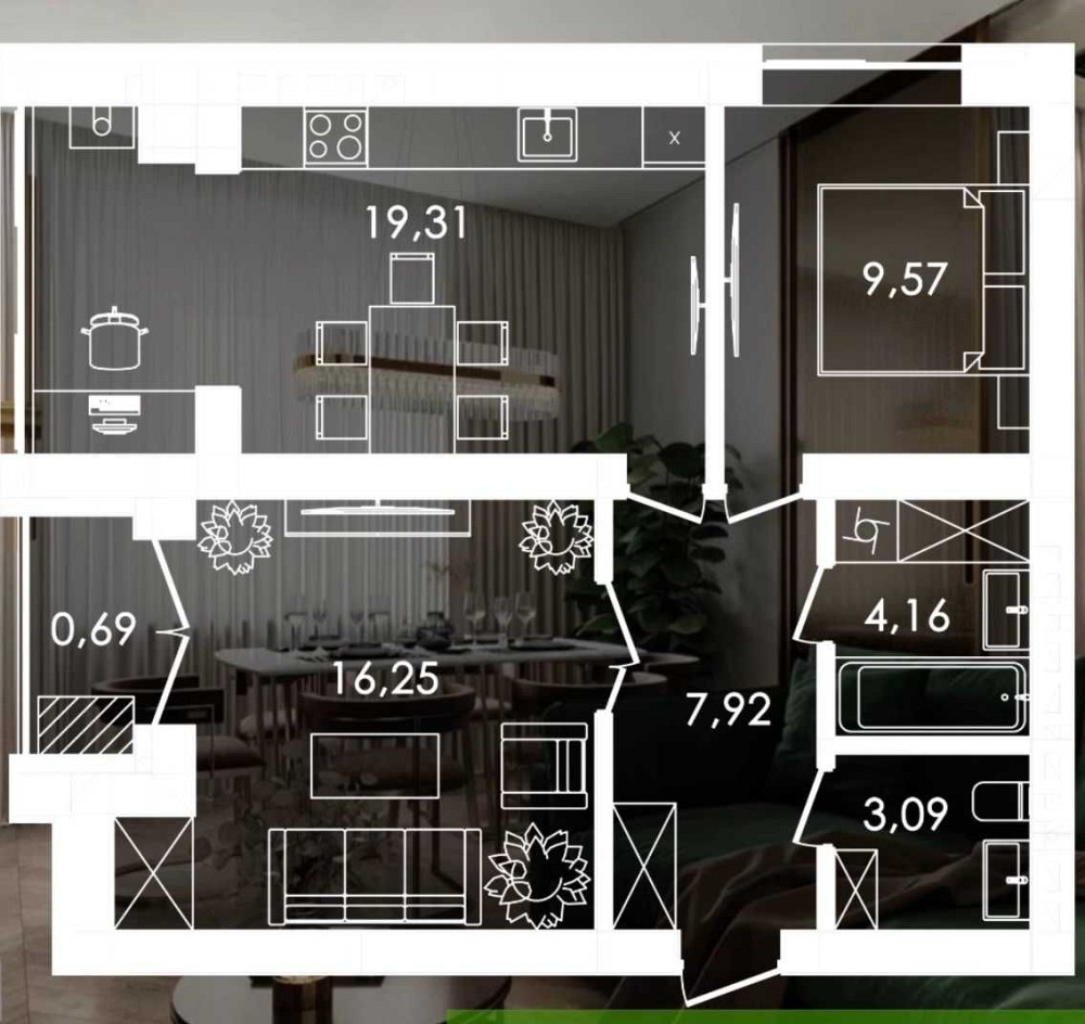Акція на  2 Кімнатна. Виплата до 10-ти років Каменец-Подольский - изображение 3