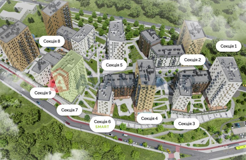 Продаж 1 кім 40 м2 у Viking Hills на 10 поверсі Львів - зображення 2