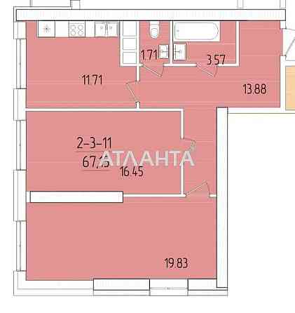 1 комнатная квартира в ЖК Кадорр Сити на Краснова. Одеса