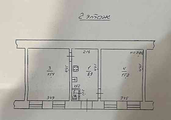 2 комн -40 метров. 2 эт. АГВ. Комнаты раздельные. Центр. ул Болгарская Одеса