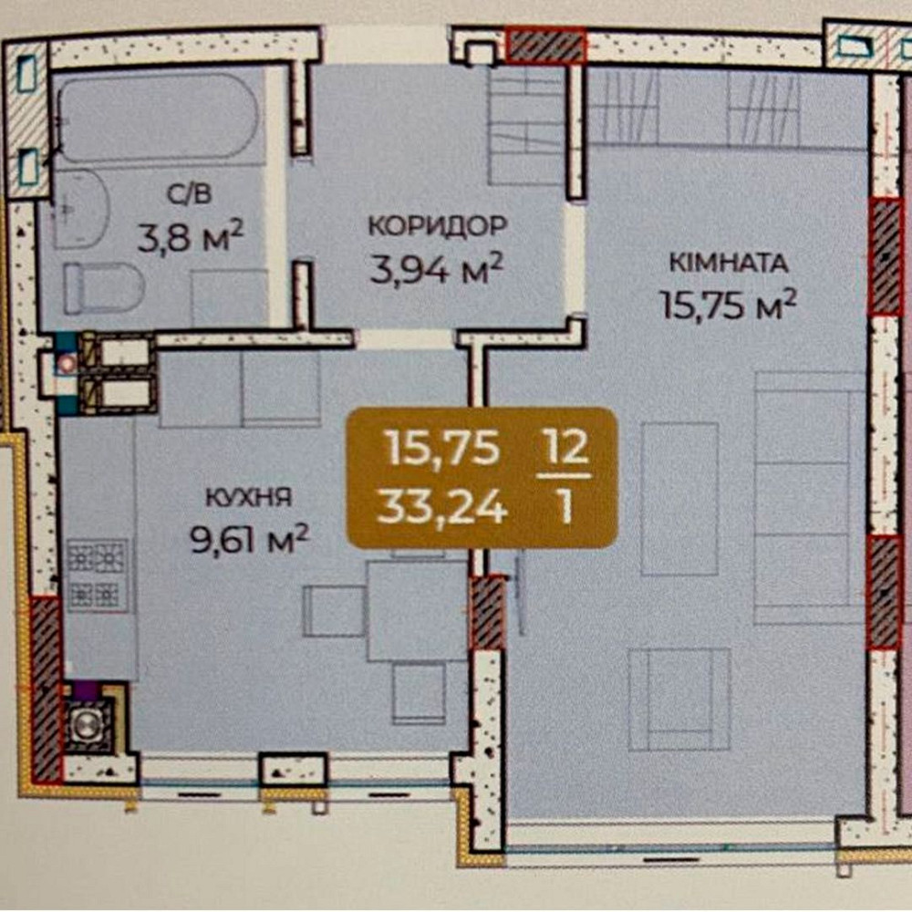 Продам однокімнатну квартиру в ЖК Добре місто(Піонерський квартал) Крюковщина - изображение 1