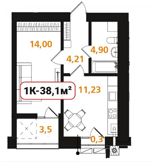 ОДНОкімнатна квартира в р-н вул.Коновальця | ІФ Ивано-Франковск - изображение 8