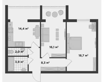 2к квартира з частковим РЕМОНТОМ у Бучі ЄОСЕЛЯ Буча - изображение 8
