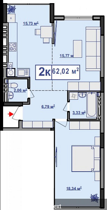 Двокімнатний сирець в новобудові Ивано-Франковск - изображение 3