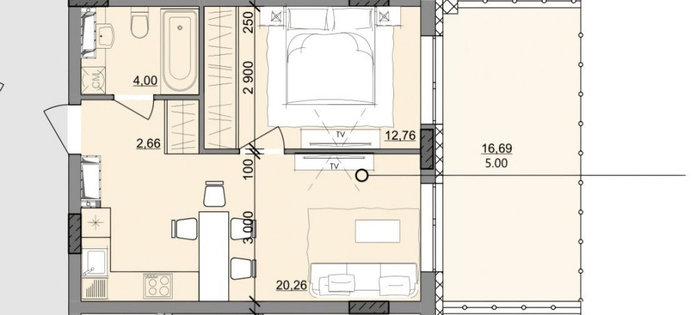 Продам квартиру с террасой на Сахарова. Рассрочка. Без комиссии Одесса - изображение 1