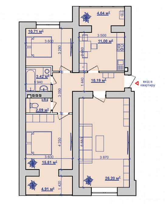 Трикімнатна квартира від надійного забудовника Івано-Франківськ - зображення 6