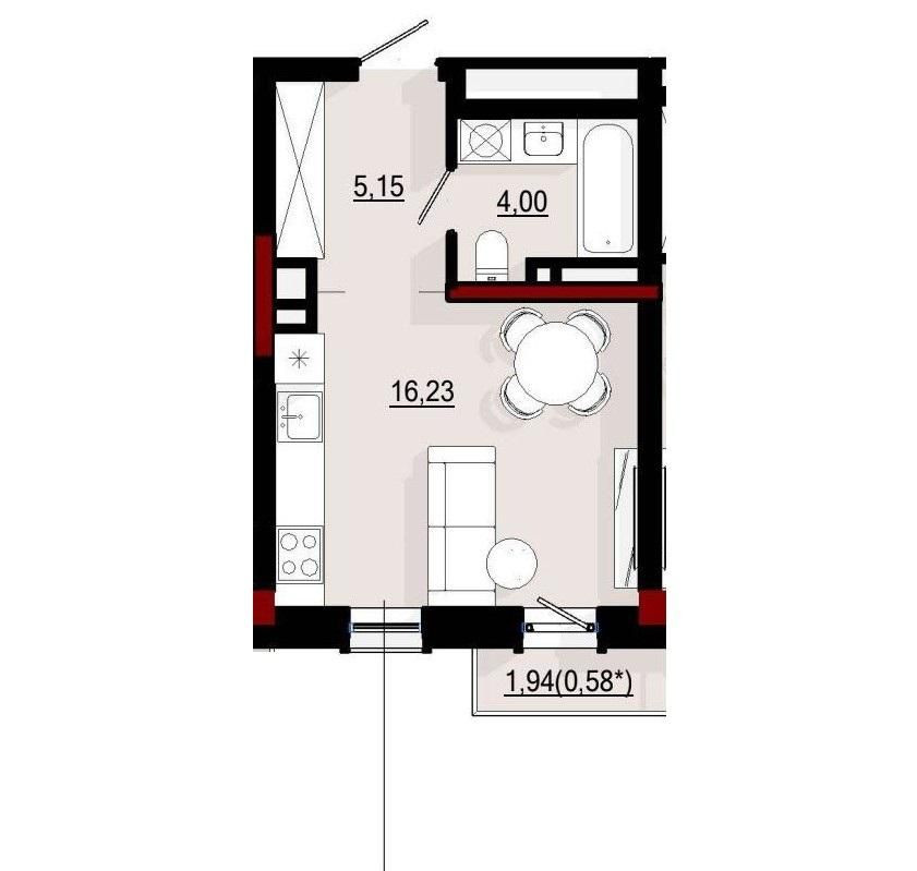 12 ст. Б. Фонтана! 1 комн Дом сдан! ЖК Пространство на Дачной! Одесса - изображение 3