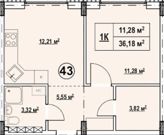 Однокімнатна квартира ,вигідна пропозиція! Киев - изображение 7