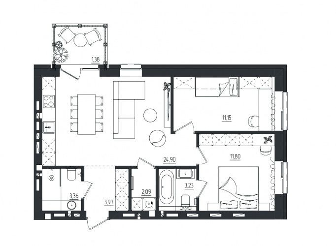 2-кімнатна квартира з першим внеском всього 7990 Ровно - изображение 2
