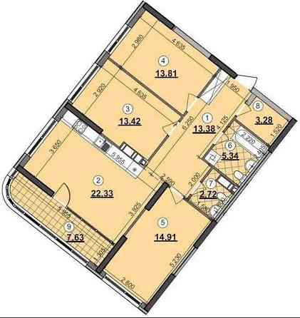 ЖК Грейт (Great) найбільша 3-к 97 м кв, 3с2 Киев