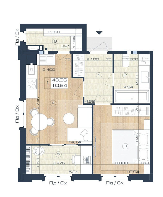 Квартира. Розтермінування (перший внесок $11000). єОселя - так Чайки (Киевская обл.) - изображение 1