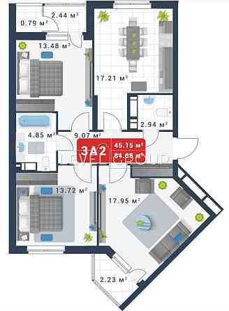 Продаж 3-х кімнатної квартири в ЖК Причал, Дарницький Киев