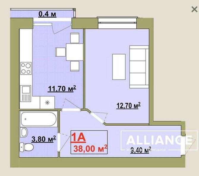1 кімнатна квартира на 3-му поверсі Ивано-Франковск - изображение 8