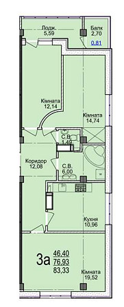 Трьохкімнатна квартира з найкращим місцем розташування в новому ЖК Черкаси - зображення 4