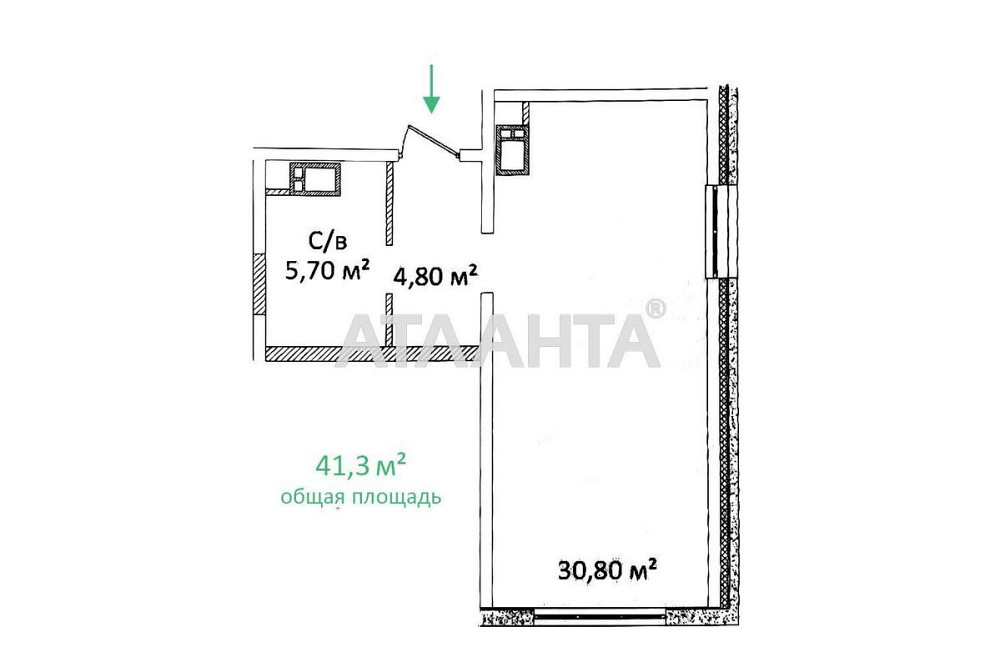 1-ком квартира-студия с видом на море в новом ЖК Литературный (Будова) Одеса - зображення 2