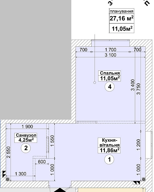 Однокімнатна, Святопетрівське, ГАЗ, РОЗТЕРМІНУВАННЯ, Власна територія Святопетрівське (Києво-Свят.р-н) - зображення 1