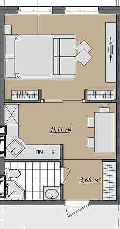 Однокімнатна квартира з ГАЗОМ в готовому будинку! БЕЗ КОМІСІЇ Софіївська Борщагівка