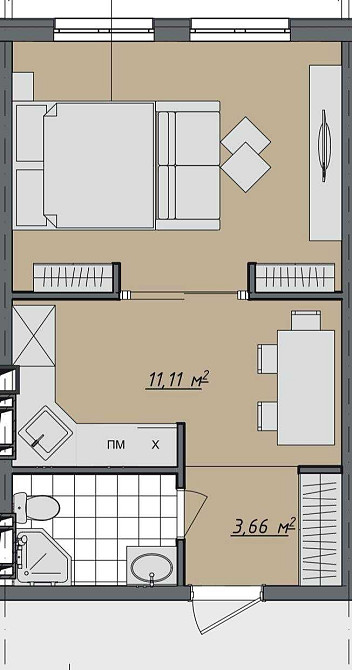 Однокімнатна квартира з ГАЗОМ в готовому будинку! БЕЗ КОМІСІЇ Софіївська Борщагівка - зображення 4