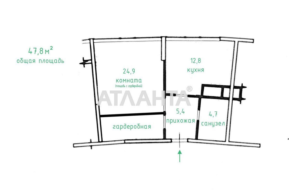 2ком квартира с ремонтом в новом доме 32 Жемчужина, Аркадия / Каманина Одеса - зображення 3