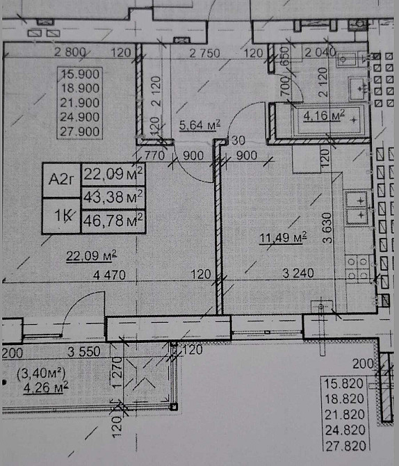 1-к. квартира 48 м2 з і/о в ЖК Міленіум за вул. Приозерна Івано-Франківськ - зображення 8