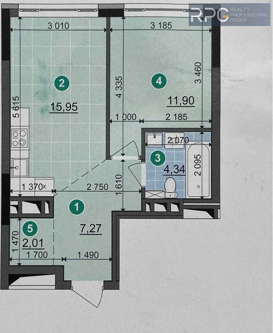 Продаж 1-кім квартири 43 м² ЖК Dibrova Park Б1 1С4 вид на ліс єОселя Киев - изображение 2