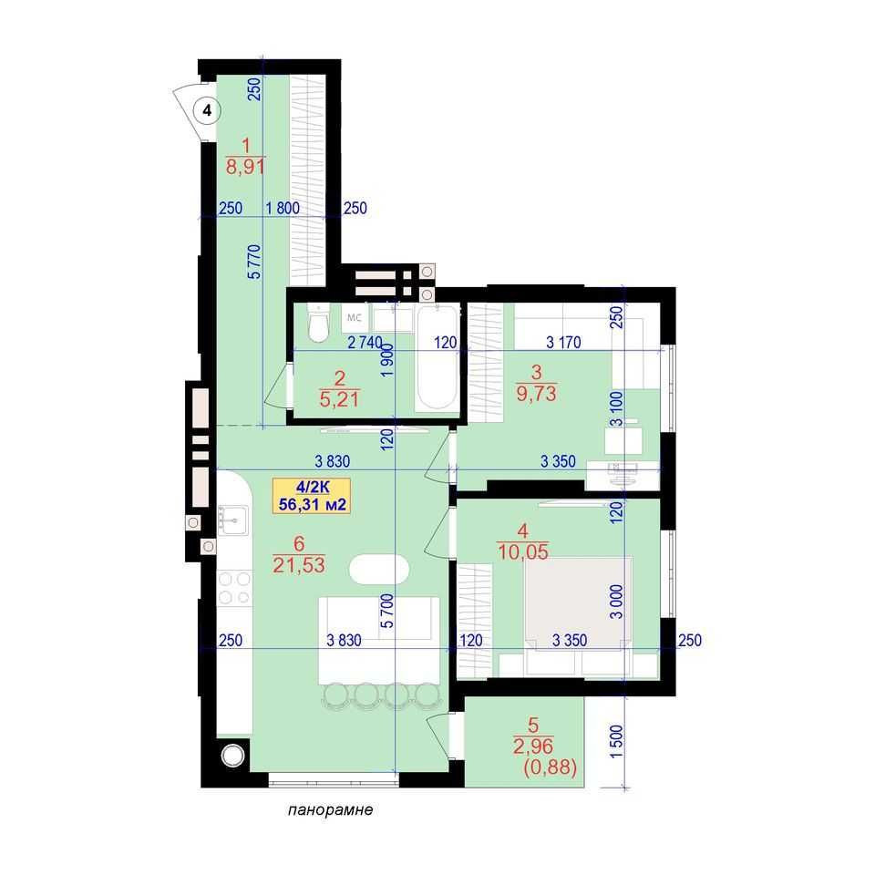 Терміновий Продаж 2-кімнатної квартири в ЖК Central Park (Нац.Гвардії) Івано-Франківськ - зображення 7