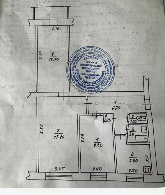 3-кімнатна під ремонт Шолом-Алейхема буд.цегляний Біла Церква - зображення 8