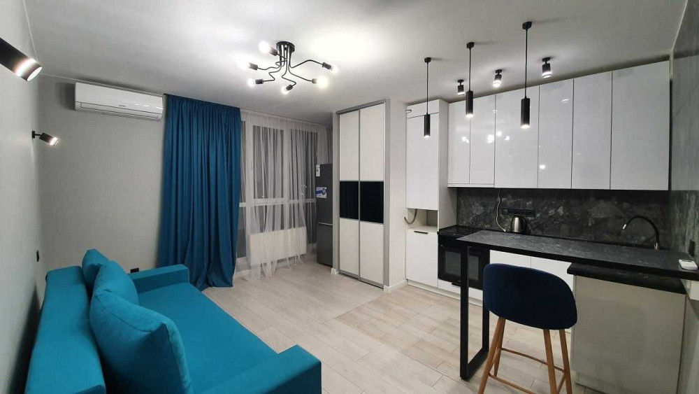 Без% / Оренда стильної студії біля метро Славутич / Позняки ЖК Ривьера Киев - изображение 1