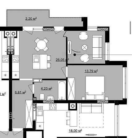 Продаж 2к. квартири 52.3кв. Ужгород